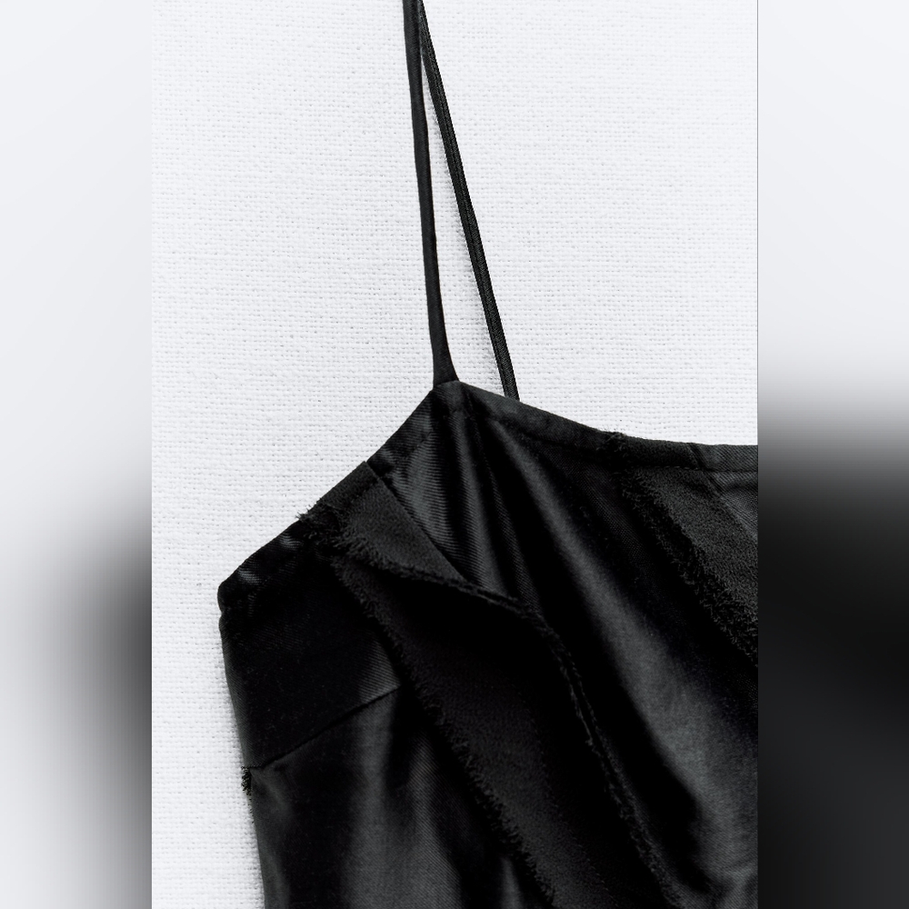 SALE! ZARA NWT SATIN EFFECT DRESS - Picture 10 of 12